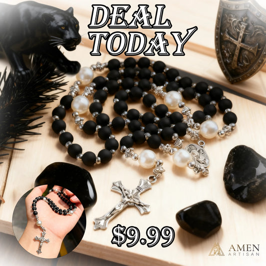 【Deal Today】Matte Obsidian Rosary
