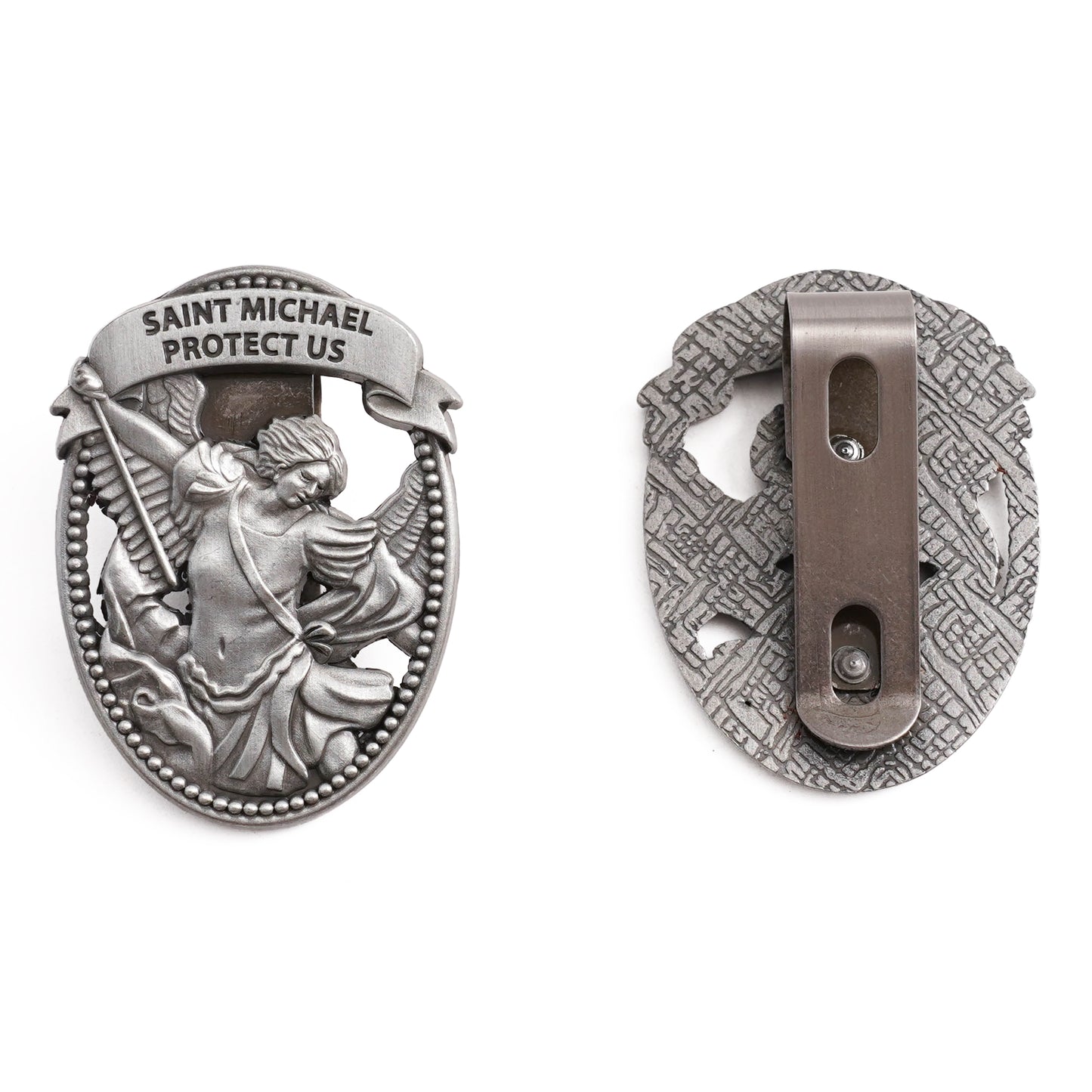 St Michael Medal Car Clip