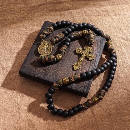 【Deal Today】Tactical Paracord Rosary – St. Michael Protection & Rugged Faith