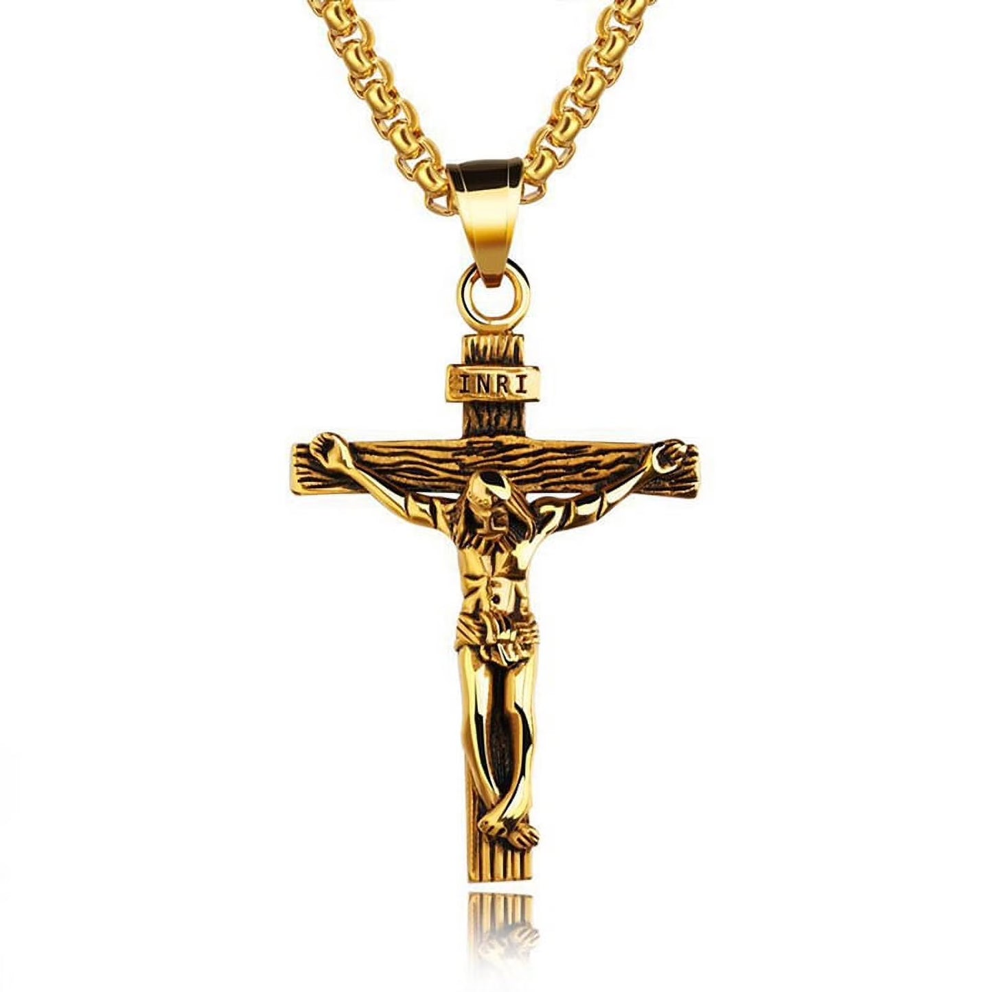 Vintage Crucifix Necklace Amen Artisan