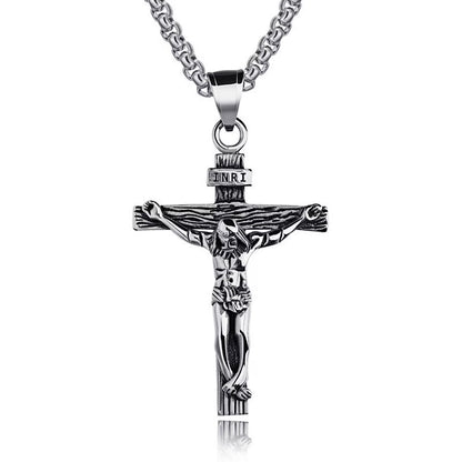 Vintage Crucifix Necklace Amen Artisan