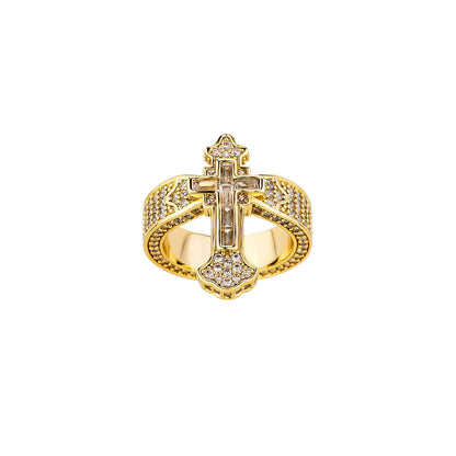 $0.99 Deal Diamond Cross Christ Ring