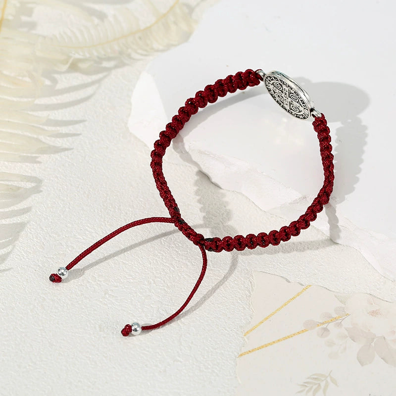 $0.99 Deal Jesus Portrait Pendant Braided Bracelet