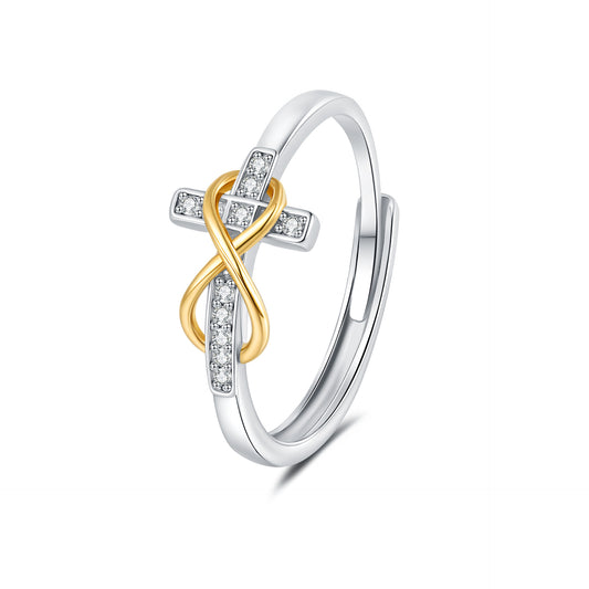 $0.99 Deal - Warrior of Christ Golden Infinity Cross Ring