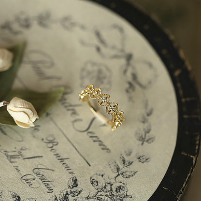 $0.99 Deal - Gold Inlaid Zircon Ring