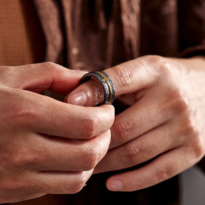 Amen Artisan Retro Redemption Faith Adjustable Open Ring
