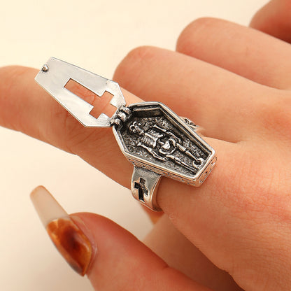 $0.99 Deal - Openable Skull Coffin Ring