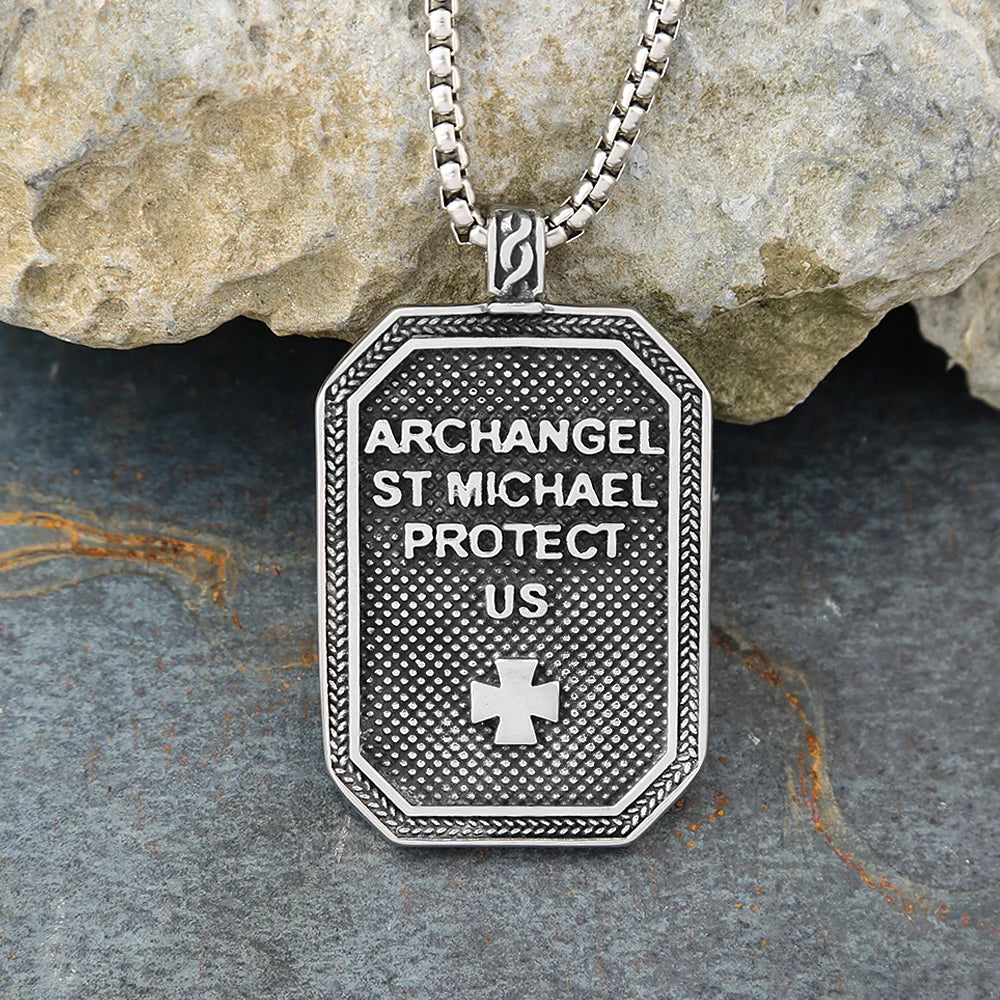 St. Michael the Archangel Guardian Medal Necklace - Amen Artisan
