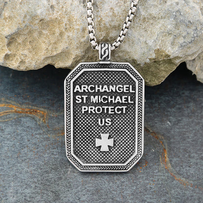 St. Michael the Archangel Guardian Medal Necklace - Amen Artisan