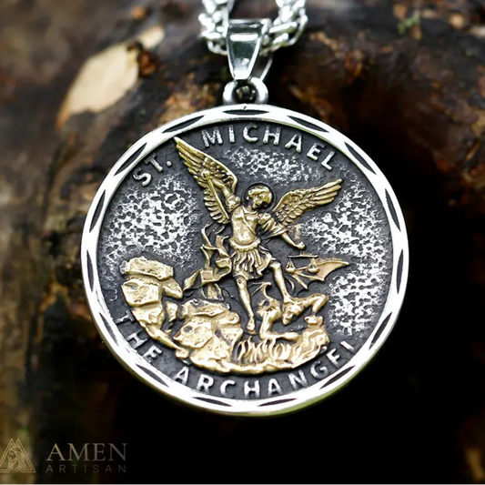 St. Michael Necklace Amen Artisan