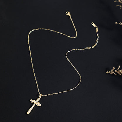 Intertwined Möbius Cross Necklace