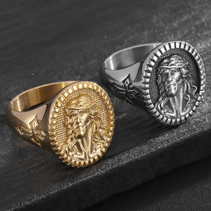 Jesus Crown of Thorns Signet Ring Amen Artisan