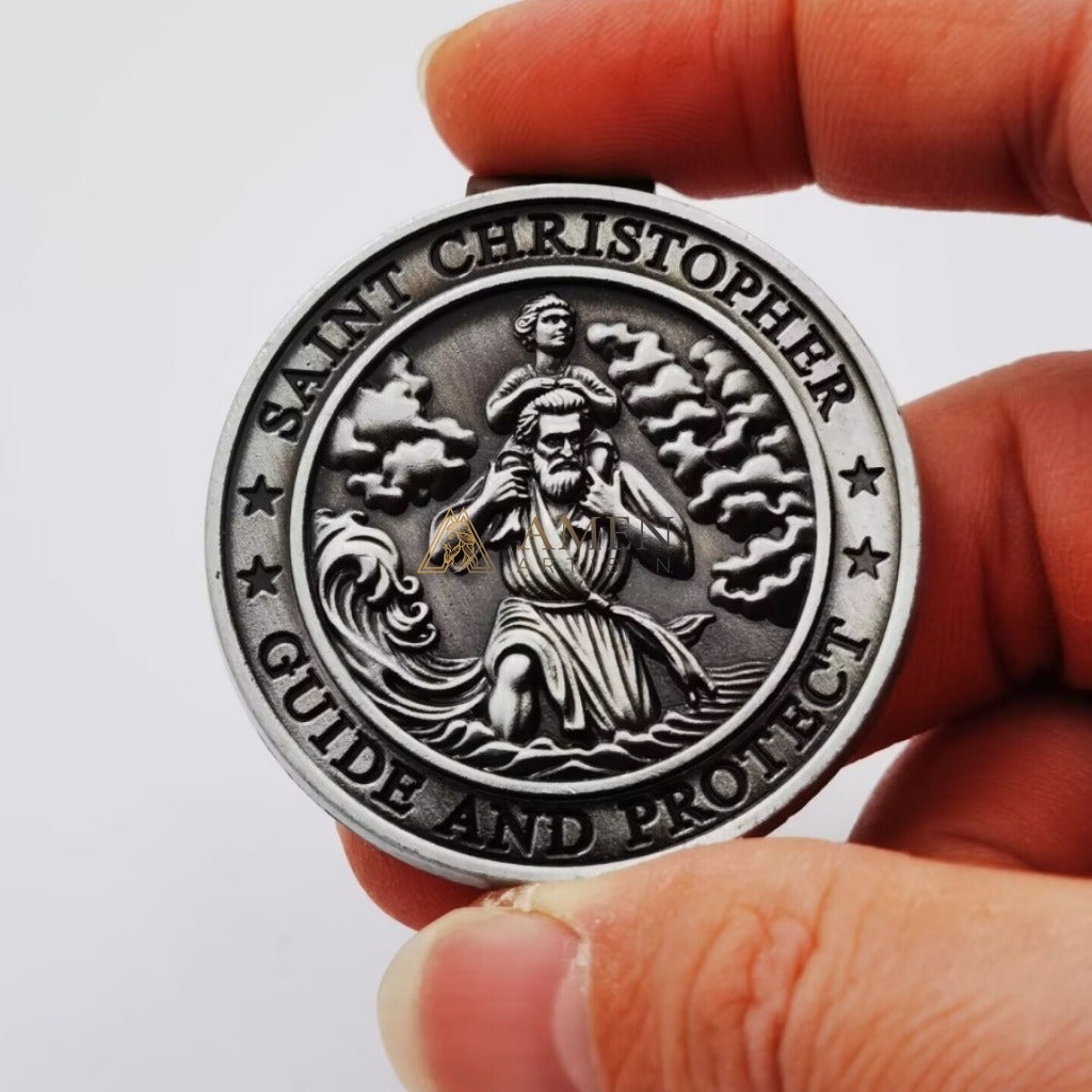 Saint Christopher Car Visor Clip Amen Artisan