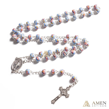 Magnolia Ceramic Rosary Amen Artisan