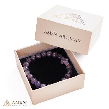 Natural Stone Cross Bracelet