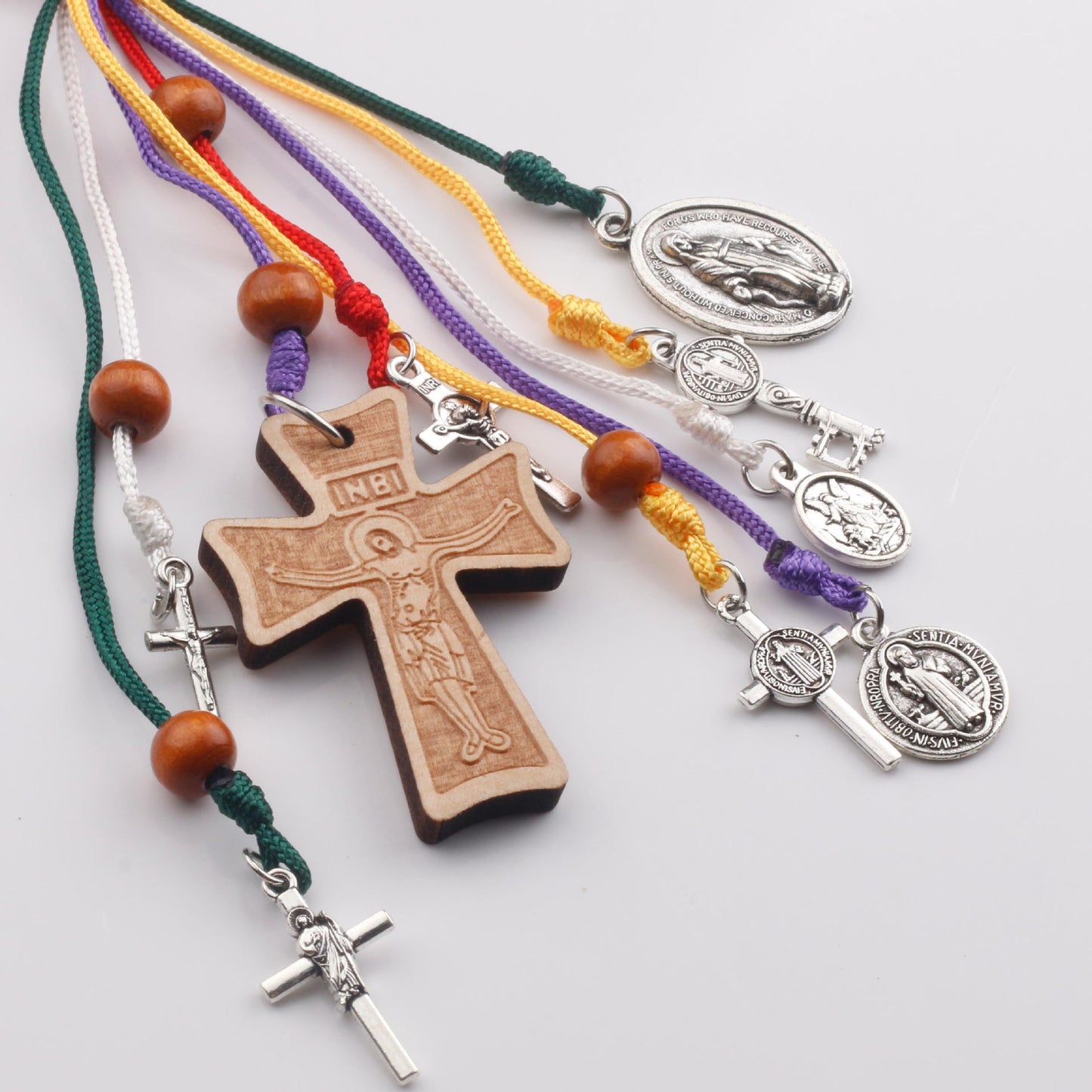 Handwoven Beaded Cord with Charms | Personalized Faith Jewelry, Wearable Blessing Amen Artisan