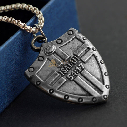 Bible Cross Shield Pendant Necklace Amen Artisan