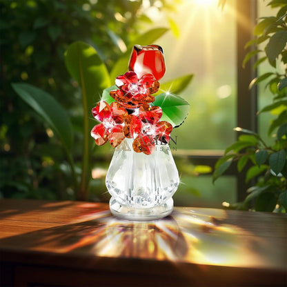 Crystal Rose Bouquet  Figurine Amen Artisan