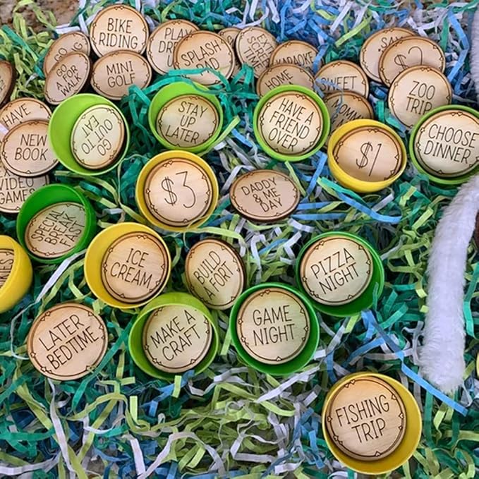 Family Reward Coins Set – Wooden Activity Tokens for Kids