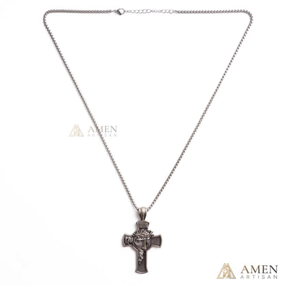 【Deal Today】Jesus Crown of Thorns Cross Pendant with Chain | Amen Artisan