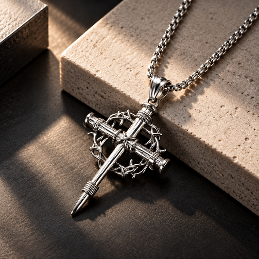 【LIMITED-TIME 50% OFF】Crown of Thorns Nail Cross Necklace