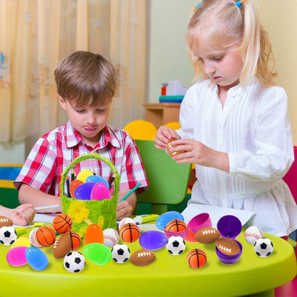 Prefilled Easter Eggs with Colorful Sports Easter Egg Gift Set  Amen Artisan