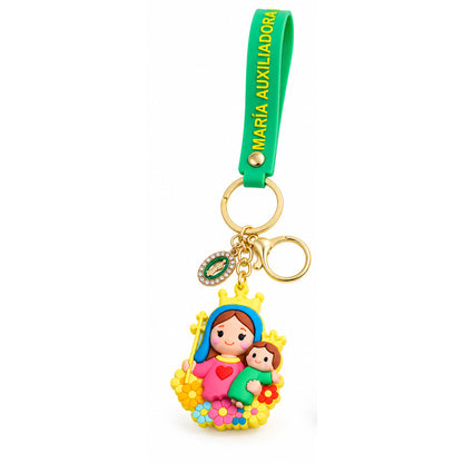Jesus & Virgin Mary Keychain Charms | Amen Artisian