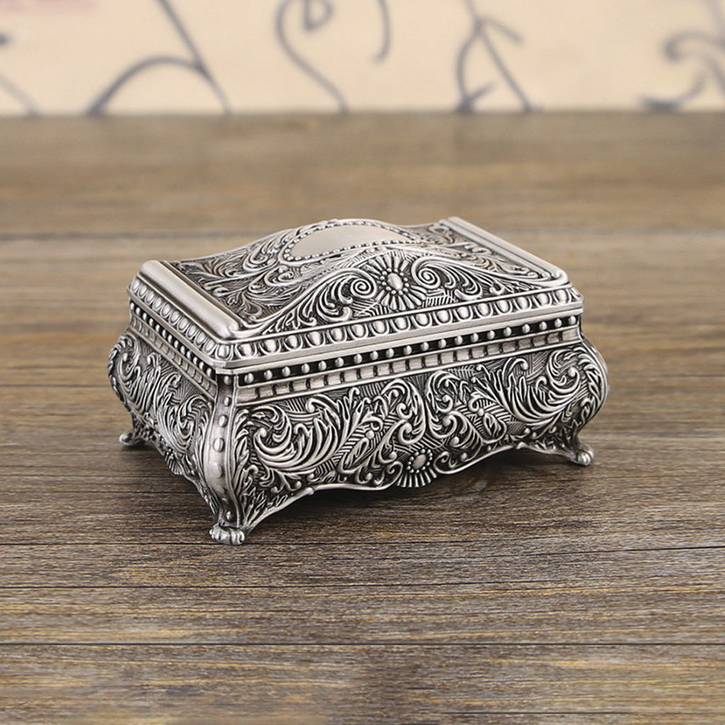 Vintage Metal Rosary Keepsake Box