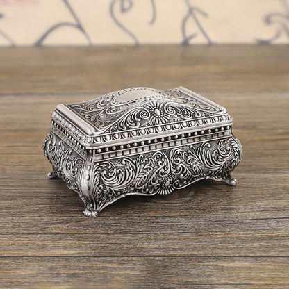 Vintage Metal Rosary Keepsake Box