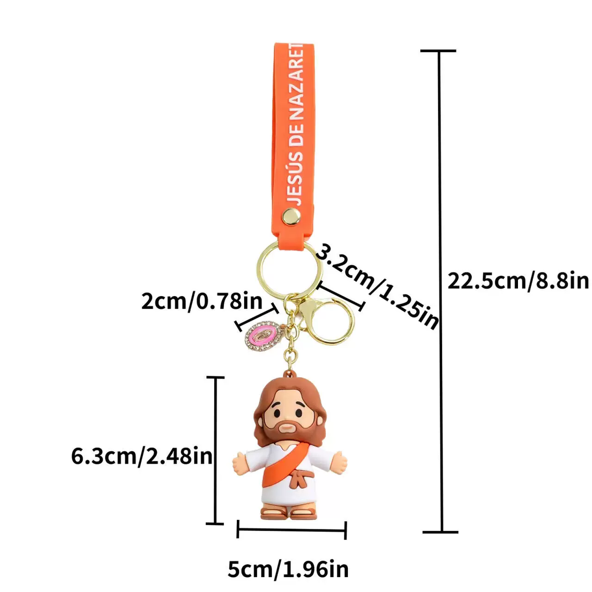 Jesus & Virgin Mary Keychain Charms | Amen Artisian