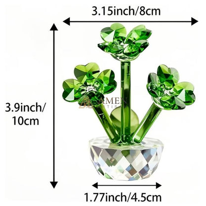 Crystal Four-leaf Clover Figurine Amen Artisan