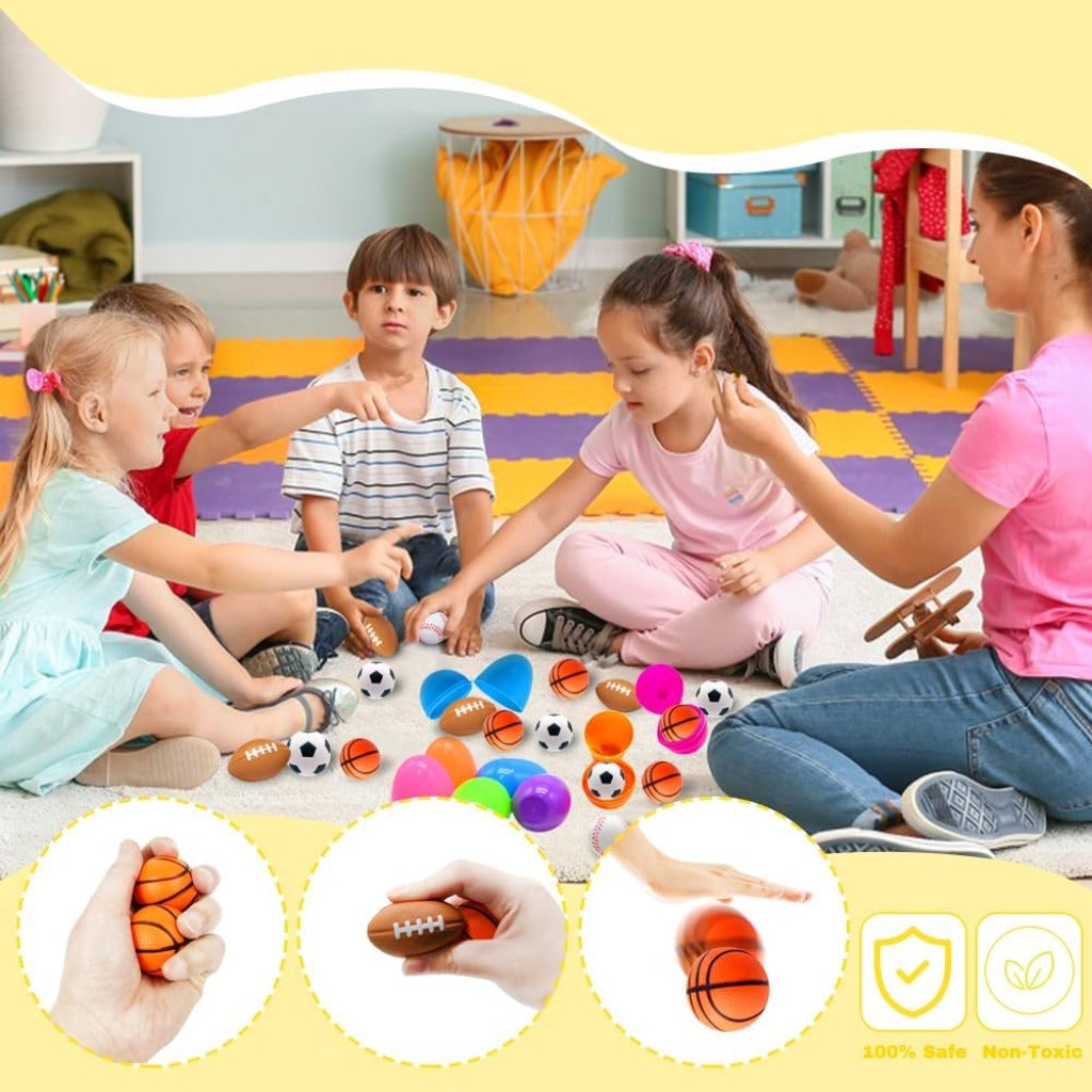 Prefilled Easter Eggs with Colorful Sports Easter Egg Gift Set  Amen Artisan