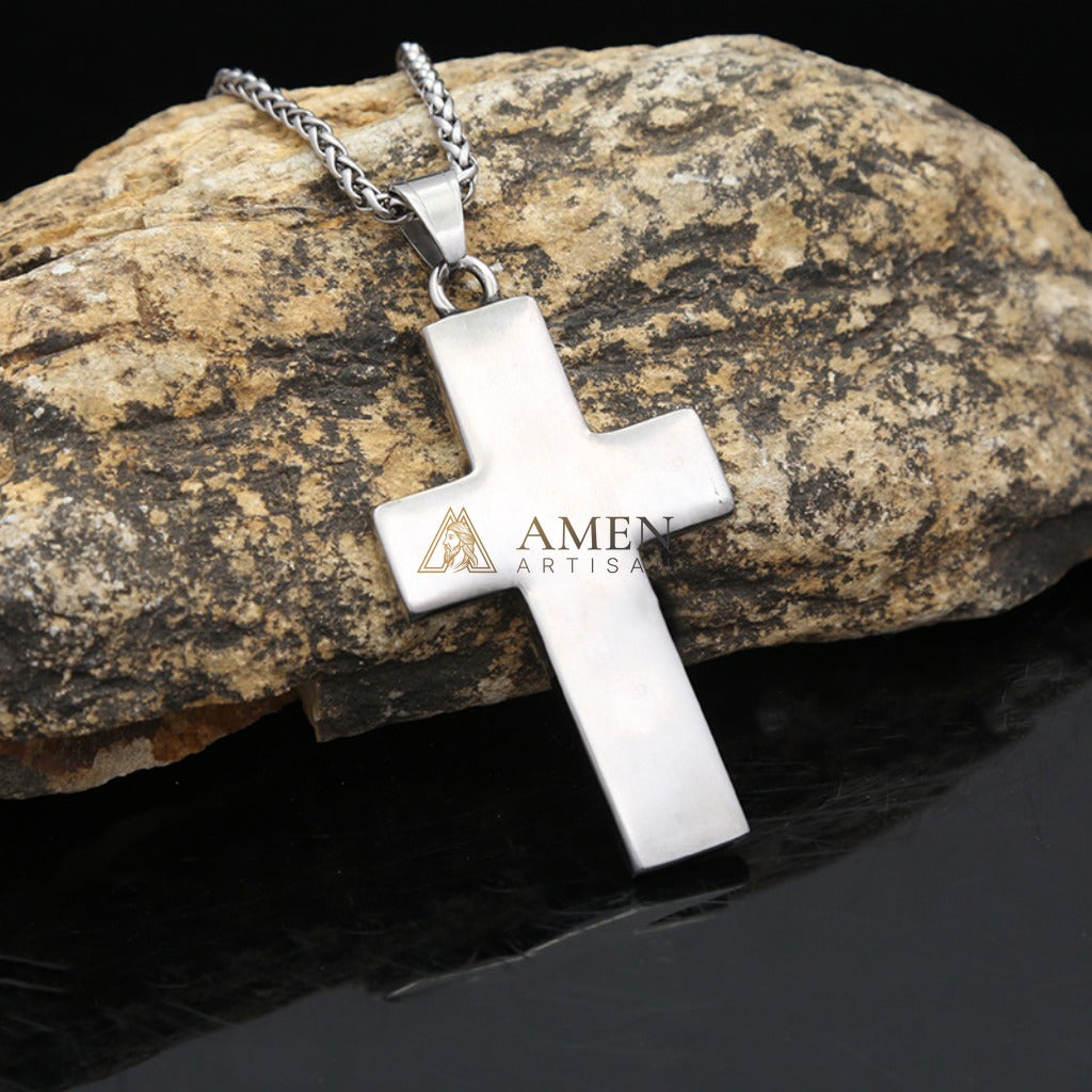 Vintage Cross Pendant Necklace Amen Artisan