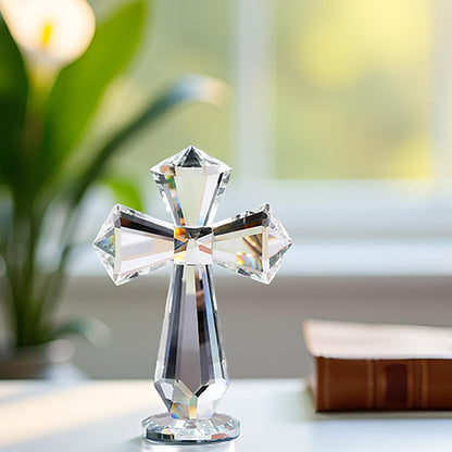 Crystal Cross Figurine Amen Artisan