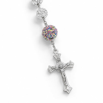 Our Lady of Guadalupe Five-Decade Rosary with Rhinestone-Covered Beads — Devotion | Amen Artisan®