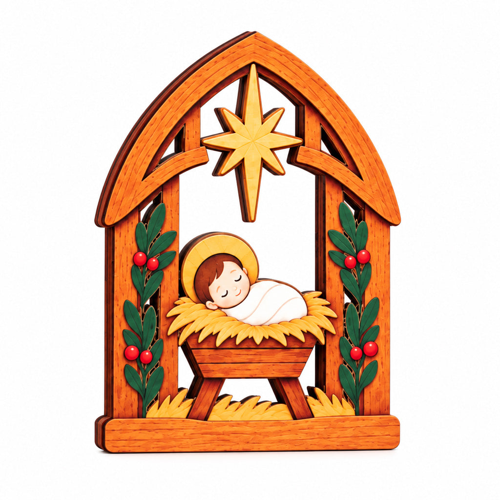Christmas Nativity Manger Display