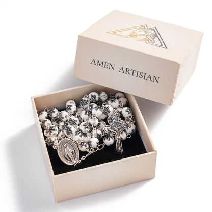 Pine Needles Ceramic Rosary