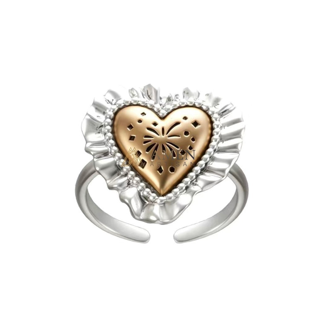Sacred Heart Cutout Ring Amen Artisan