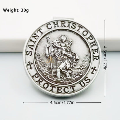 Saint Christopher Protector Car Visor Clip Amen Artisan
