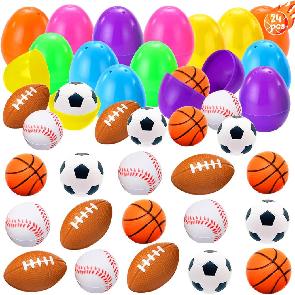 Prefilled Easter Eggs with Colorful Sports Easter Egg Gift Set  Amen Artisan