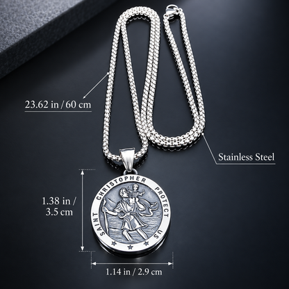 St. Christopher Traveler Medal Necklace