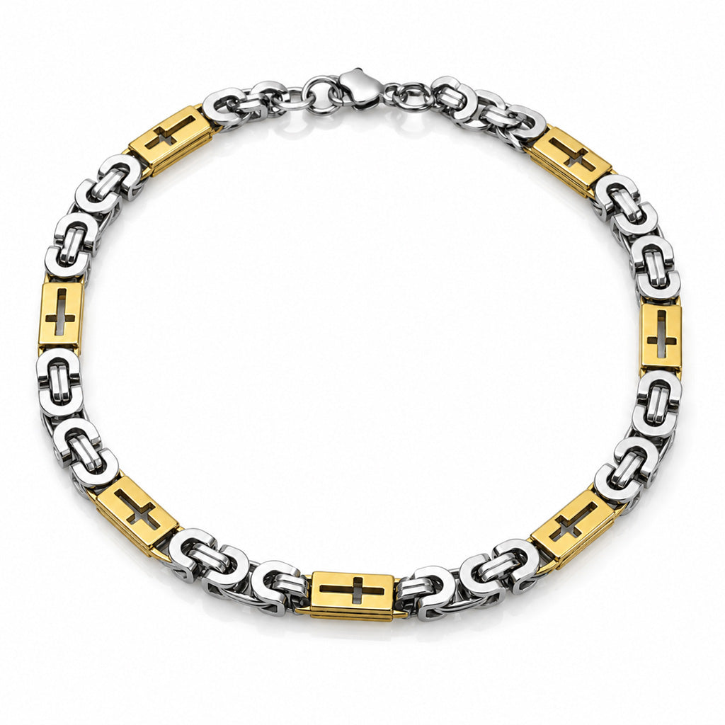 A Bold Cross Link Necklace Made to Keep Faith Close