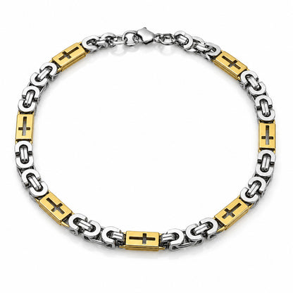 A Bold Cross Link Necklace Made to Keep Faith Close