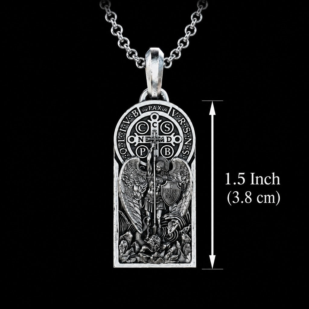 St. Michael & St. Benedict Medal Necklace