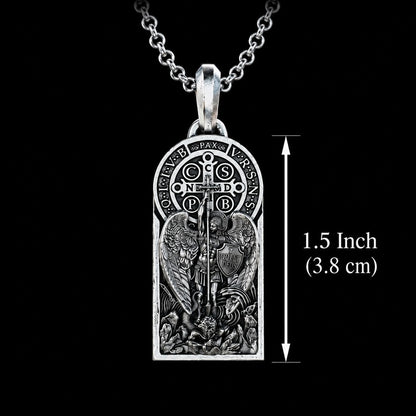 St. Michael & St. Benedict Medal Necklace