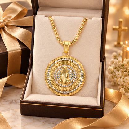 Praying Hands Pendant Necklace