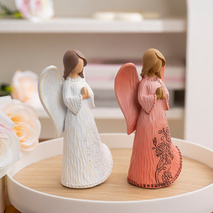 Blessing Angel Statue Ornament Guardian of Hope, Warmhearted Home Accent Amen Artisan