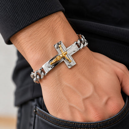 316 Stainless Steel Crucifix Bracelet
