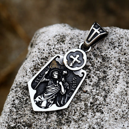 Saint Christopher Guardian Pendant Necklace Amen Artisan