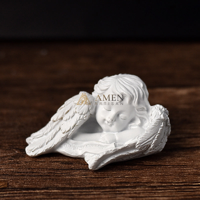 Little Angel Statue Figurine Amen Artisan
